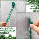 Weysat 18 Pcs Christmas Garland Hangers Hooks for Mantel Garland Ties Adjustable Stocking Holder Reusable Silicone Adhesive Straps Wreath Hangers for Fireplace(Stylish Style) (Red, Green, White)