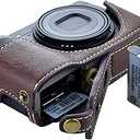 Rieibi Ricoh GR III/GR IIIx Case  Vintage PU Leather Camera Case for Ricoh GR IIIx GR III GRIII GR3 DSLR Camera  Protective Case with Strap  Coffee