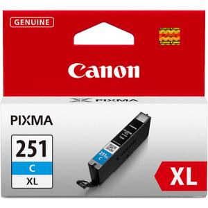 Canon CLI-251XL Genuine Cyan Ink Tank, Compatible with MG6320, IP7220 & MG5420, MX922, MG5520, MG6420, MG7120, iX6820, iP8720, MG7520, MG6620, and MG5620 Printers