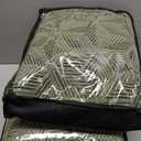 YEMYHOM Loveseat Recliner Cover with Middle Console, 2-Seater Reclining Sofa Slipcover, Geometric Jacquard Couch Cover Furniture Protector with Elastic Bottom for Pets & Kids, Army Green