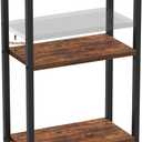 Heybly Small Narrow Side Table for Small Space, Thin Bedside Table, Skinny End Table, Slim Sofa Table, 26.4" Tall Nightstand, Couch Table for Living Room, Bedroom, Balcony, Rustic Brown, HET006SR1