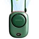 AOCOOLFAN Portable Neck Fan, Mini Small Personal Handheld Fan USB Rechargeable 3 Speed for Girls Boys Woman Eyelash Travel Home Office Outdoor (Green)