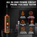 Power Circuit Probe Tester Kit, 6V-24V DC Test Light, Automotive Circuit Tester Car Short Finder, Component Activation, Polarity Identify, Overload Protection, Voltage Tester 0.3v-80v
