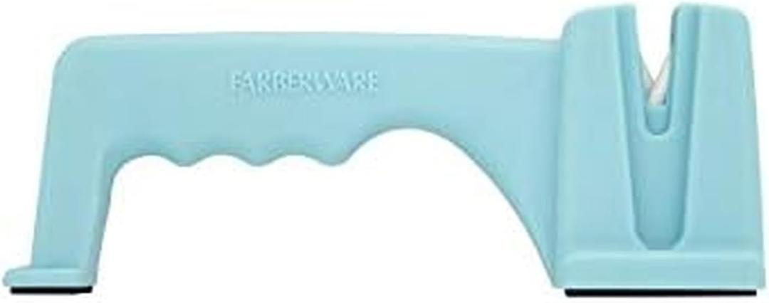 Farberware Edgekeeper Tabletop Kitchen Knife Sharpener, 7.5-Inch, Aqua