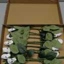 Suhine 12 Pcs Artificial Lacrosse Rose Flowers Sports Party Favors Bulk for Birthday Graduation Wedding Party Decorations Table Centerpieces Game Prizes Senior Night Team Gifts(Lacrosse Color, Normal)