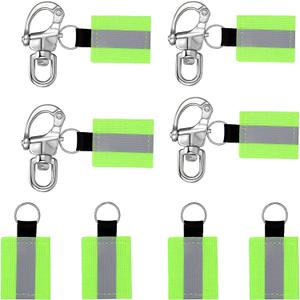 Swivel Buckle Shackle, Firefighter Quick Release, Reflective Zipper Puller, Marine Sailboat Quick Release for Sailboat Rigging SCBA Mask Halyard Emergency Buckle Jib Clip