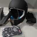 Youth Dirt Bike Helmet DOT Certified - Full Face Motorcycle Helmet for Off-Road, ATV, Street Riding, Includes Adjustable Goggles & Protective Gloves. Size: L