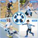 Wemfg Kids Protective Gear Set Knee Pads for Kids 3-14 Years Toddler Knee and Elbow Pads with Wrist Guards 3 in 1 for Skating Cycling Bike Rollerblading Scooter