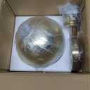 Gradient Color Glass Pendant Light,Modern Glass Hanging Light Chandelier Light (Gold, 20cm)