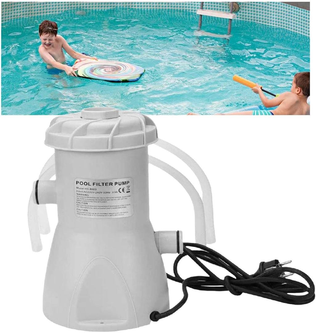 800gal Pool Pumps Above Ground Filter Pump, Powerful Rapid Circulation Pool Cartridge Filterpump, Micro-debris Water Circulation And Filtration System, Improved Water Clean & Clarity & Clear