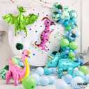 KatchOn, Large Pink Dinosaur Balloons for Birthday Party - Pack of 4 | Pastel Dino Balloons for Dino Party Decorations, Dinosaur Birthday Decorations | Three Rex Birthday Decorations Girl