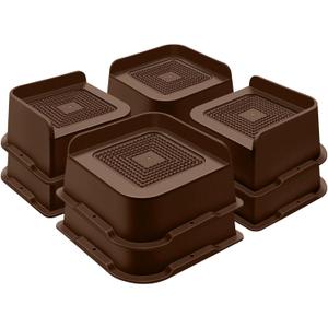 Bed Risers 2 Inch Heavy Duty, Furniture Risers for Bed Desk Table Sofa Couch,Oversized Bed Lifts Risers,Support up to 5000 Lbs(8 Pack Brown)