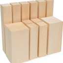 BeaverCraft Basswood Carving Blocks BW12 pcs Whittling Wood Set for Crafts - Wooden Block, Soft Unfinished Wood for Carving