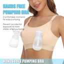 Hands Free Pumping Bra Hands-Free Breast Pump Bra Nursing Bra for Pumping, Holding & Nursing, Beige, Medium
