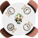 LAMINET - Deluxe Cushioned Heavy-Duty Elastic Edged Quilted Table Pad - Large Round - Fits Tables up to 45" - 56 Diameter - The Ultimate Protection for Your Table