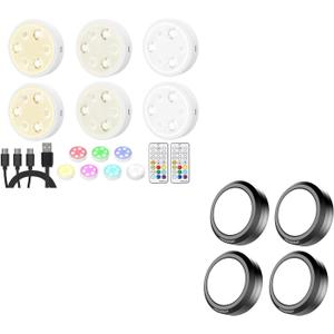 HOLKPOILOT Puck Lights with Remote 10pack