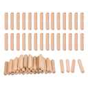 uxcell 120 Pcs Wooden Dowel Pins 5x25mm(0.2x0.98) Fluted Beveled Ends Wood Dowel Pegs Dried Hardwood for Woodworking Furniture Shelf