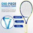 AboveGenius Adult Tennis Racket Set, 2 Pre-Strung 27-Inch Tennis Racquets with One-Piece Frame, 105 sq. in. Oversized Head, Shock-Reducing Feel, Non-Slip Grips, 3 Balls & Carry Bag