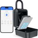 Smart Key Lock Box with Code Bluetooth & PIN Unlock, APP Controlled Padlock Digital Lockbox for Keys Indoor & Outdoor Door Knob & Handle, Generate eKeys and Remote Passcodes for Rentals, Realtors