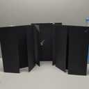 3-Pack Black Trifold Display Boards, 24 x 16 Inches Tri-Fold Corrugated Presentation Boards for Classroom Projects, Science Fairs, Business Events, and Exhibits