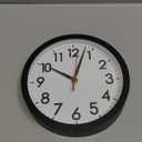 AKCISOT Wall Clock, Modern Small Wall Clocks Battery Operated 8 Inch, Silent Non-Ticking Analog Classic for Office, Home, Bathroom, Kitchen, Bedroom, School(Black)