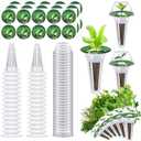 90pcs Hydroponic Seed Pod Kit Include 30pcs Plant Replacement Basket Containers,30 Grow Domes and 30 Seed Label Compatible with Hydroponic Growing Garden System(0.5 Inch,White)