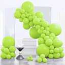 PartyWoo Lime Green Balloons 140pcs Different Sizes of 18 12 10 5 Inch Light Green Latex Helium Balloon Arch Kit for Wedding Birthday Dinosaur Jungle Golf Football Theme Party Decorations Green-Y6