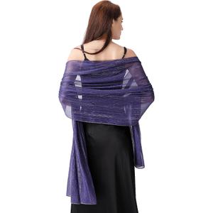 Ladiery Shawl Wraps for Women-Chiffon Shawl for Women Sparkly Rhinestones for Banquets, Weddings, and Formal Occasions. (Blue)
