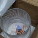 Ribbed Glass Vase, Flower Vase, Fluted Clear Vases for Flowers, Modern Vases for Living Room, Dining Table, Entryway, Shelf, Wedding, Office, Coffee Table, Birthday, 7.5 Inches