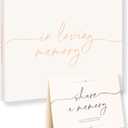 Lamare Funeral Guest Book for Memorial Service  Elegant Celebration of Life Guest Book and in Loving Memory Guest Book - Condolences Book for Funeral (Cream)