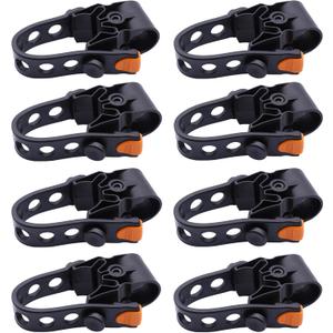 8Pcs Bike Rack Straps Replacement Parts Bicycle Hitch Strap Bike Rack Cradle Replacement Bike Tie Down Straps Replacement Rubber Straps Spare Hook fit 1 Inch Tube (Orange)