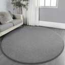 Gifeas Ultra Soft Round Area Rugs for Living Room Bedroom, 5x5 Feet Grey Thickened Memory Foam Modern Indoor Circle Carpets, Non-Slip Comfy Circular Rug for Boys Girls Nursery Room Home Decor