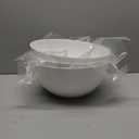 US Acrylic Vista White Plastic Salad and Serving 10-inch Bowls | set of 3 | Reusable, BPA-free, Made in the USA | 135 oz. capacity