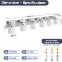 Modern Vanity Lights, Bathroom Light Fixtures Wall Sconce Light, 45 Inch : 6-lights
