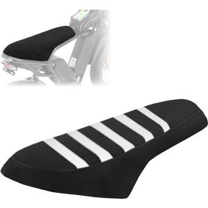 VANEST Non-Slip Seat Cover Compatible with Ridstar Q20/Q20 Pro Lite EBike, Electric Bike Soft Seat Cover, Elastic Band Design, No Tool Install, Waterproof (White)