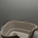 Amazon Basics Cat Litter Box with Lid, No-Mess, Standard, unisex, Charcoal, 26 in x 23 in x 20 in