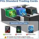 Mlikero Card Deck Case for Trading Cards 1800+, Trading Card Storage Box with 10 Dividers and 3 Foam Stoppers, Leather Magnetic Closure Commander Deck Box Fit for YuGiOh, MTG and Sport Cards