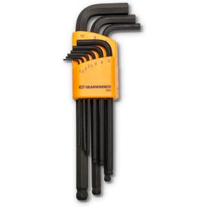GEARWRENCH 9 Piece Metric Ball End Long Arm Hex Key Set - 83521