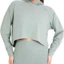 YITTY Active Women's UltraLuxe Cropped Hoodie – Soft Long Sleeve Sweatshirt, Lightweight (Activewear & Loungewear) Size M