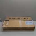 Hadulcet End Table with Charging Station, Couch End Tables Rotating Top Skinny Nightstand with Outlet for Living Room Bedroom Rustic Brown