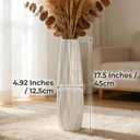 White Ceramic Tall Vase, 17.7" Large Floor Vase for Pampas Grass, Decorative Flower Vases for Modern Home Decor Living Room Office Bedroom Table Centerpieces Shelf Kitchen Wedding Farmhouse Dcor