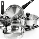 Meythway Stainless Steel Pots and Pans Set Non Toxic, 6PCs Kitchen Cookware Sets with Stay Cool Handles, Dishwasher Safe & Compatible with All Stovetops(Gas, Electric & Induction)
