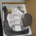 Rain Shower System Outdoor Shower Fixtures with 8" Rain Shower Head Handheld Sprayer Single Handle Wall Mounted Bathroom Shower Faucet Set Brushed Nickel for Bathroom or Backyard