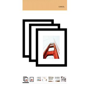 Wiscet 8x10 Picture Frame Set of 9, Display Pictures 5x7 with Mat or 8 x 10 Without Mat, Photo Frame for Wall Mounting or Tabletop Display, Black