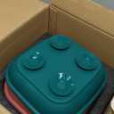 Babelio 8'' Toddler Porcelain Plates with Silicone Suction Sleeves, Lead & BPA Free, Divided, Microwave & Dishwasher Safe, Stay Put, Suitable for Kids, 3 Pack