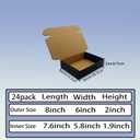 24 Pack 8x6x2 inches Black Shipping Boxes, Corrugated Mailer Boxes, Packaging Boxes for Products, Recyclable Cardboard Box, Flat Literature Mailers for Gifts, Small Business by Mailing