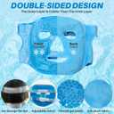 Ice Face Mask for Puffy Eyes & Dark Circles - Cooling Eye mask for Face, Eye Relief, Headaches, Skin Care & Post-Laser Care, Reusable & Washable - (Blue)