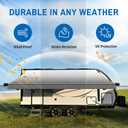 Dulepax RV Awning Fabric Replacement (13'2" Fabric) Heavy Duty 18.5oz Vinyl Camper Awning Replacement, UV-Resistant, Weatherproof Universal Fade Gray Outdoor Canopy for RV, Motorhome, Trailer