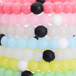 Zodaca & Pack Silicone Beaded Bracelets 8 Pcs (2.6×0.3 in)