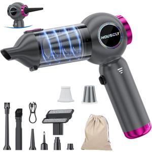 Handheld Car Vacuum Portable Cordless 25000Pa High Power Small Mini Hand Vacuum Rechargeable 4-in-1 Wireless Handheld Vac for Car Office Desktop Home Cleaning Ideal Gifts for Men & Women